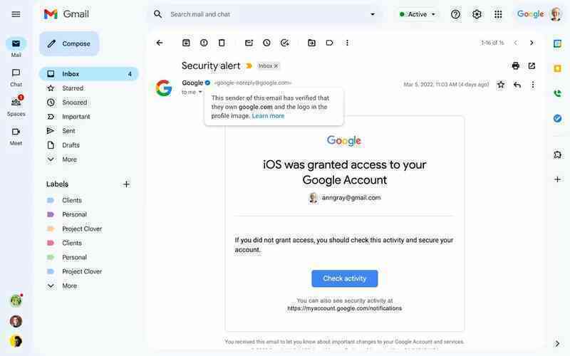 Google khuyến cáo người dùng tìm kiếm ký hiệu màu xanh trong gmail: Điều lạ là không phải ai cũng thấy - Ảnh 1. Google khuyến cáo người dùng tìm kiếm ký hiệu màu xanh trong gmail: Điều lạ là không phải ai cũng thấy - Ảnh 1.