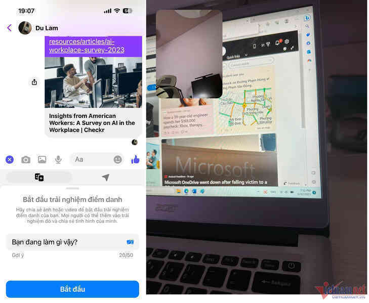 Khó chịu vì Điểm danh trên Facebook Messenger khiến nhầm lẫn khi gửi ảnh