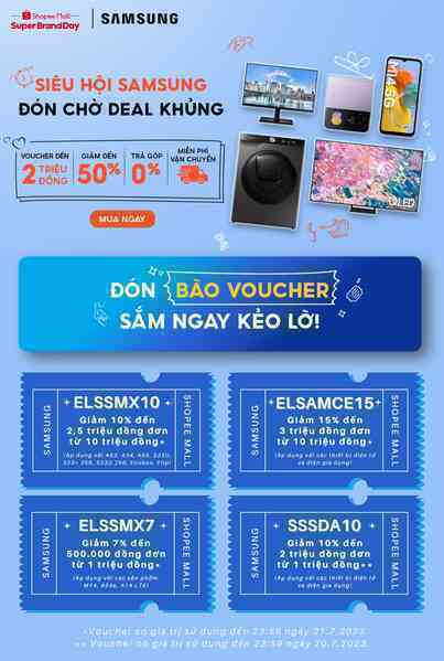 “Đại chiến” Siêu hội Samsung, rinh ngay BST giới hạn cùng loạt deal công nghệ sale đến 50% khuấy đảo Shopee
