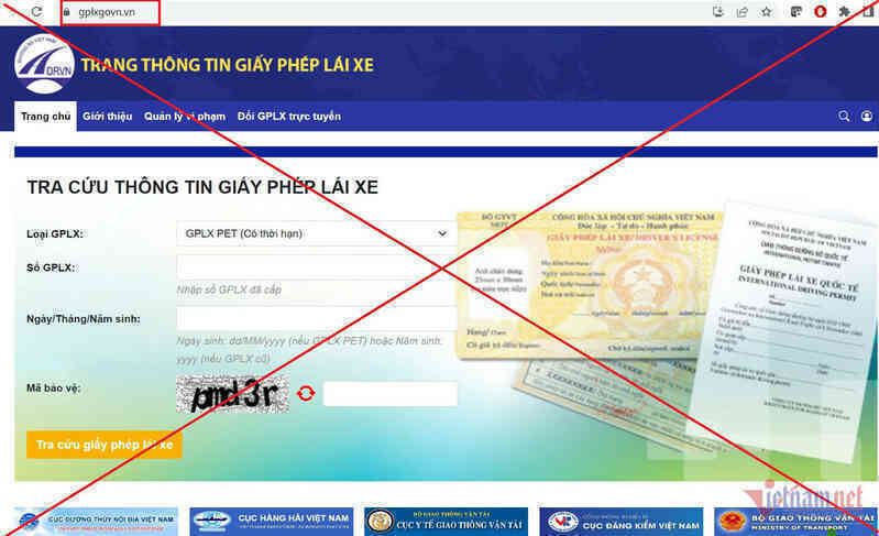 Ngăn chặn thêm 2 website giả mạo trang thông tin điện tử giấy phép lái xe
