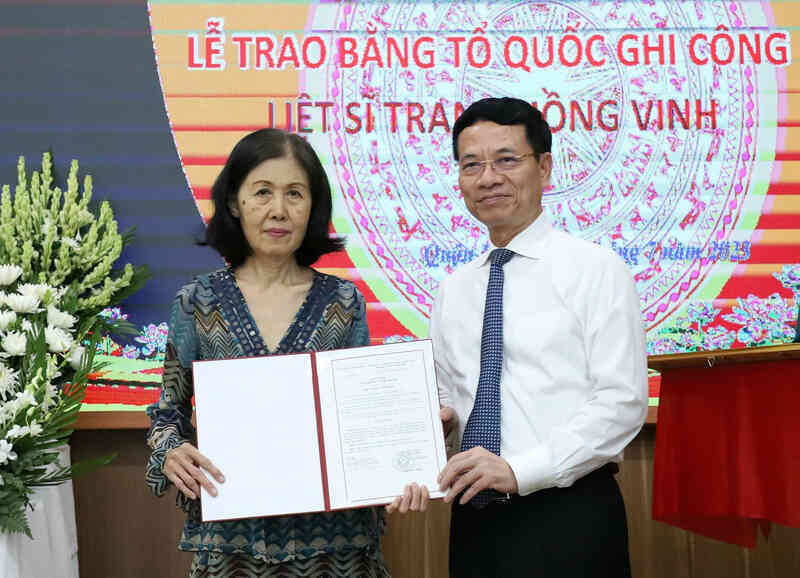 Công nhận đồng chí Trang Hồng Vinh là liệt sĩ sau 70 năm hy sinh