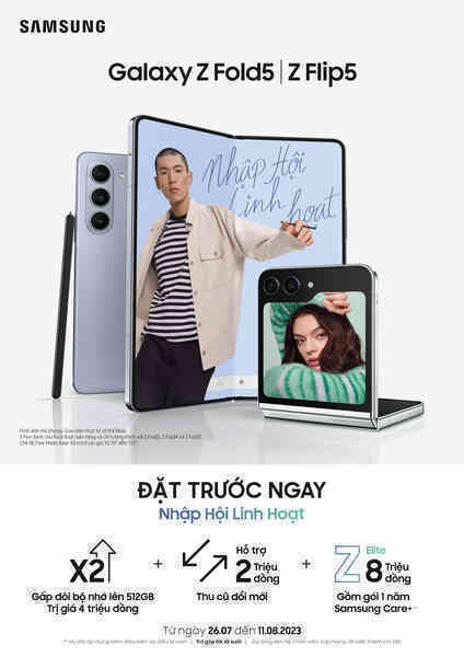 Đây là giá bán chính hãng bộ đôi Galaxy Z Fold5 và Z Flip5: Từ 25,99 triệu đồng, miễn phí nâng cấp bộ nhớ kèm loạt ưu đãi