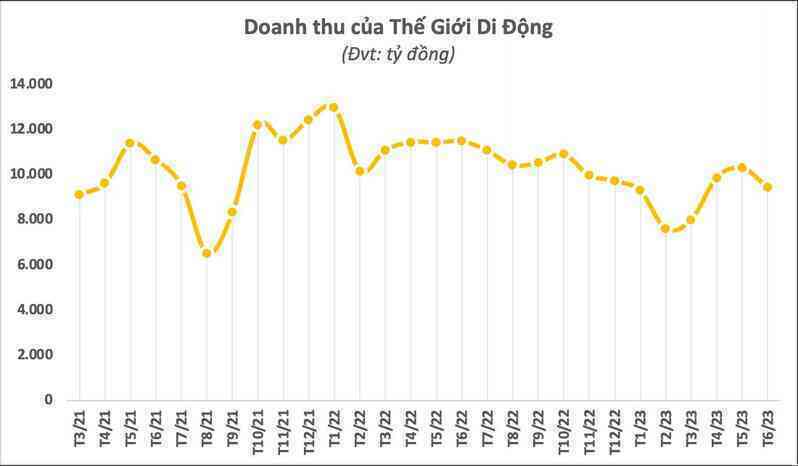 Nửa đầu năm 2023, doanh thu Thế Giới Di Động giảm 20% so với cùng kỳ, tiền từ bán thịt, cá, rau… nhiều hơn bán điện thoại, máy tính - Ảnh 2.