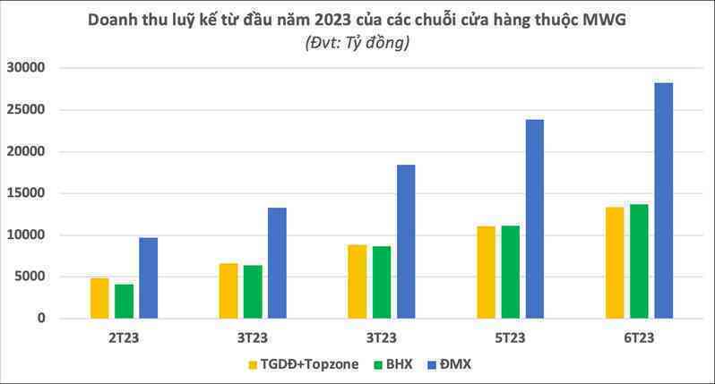 Nửa đầu năm 2023, doanh thu Thế Giới Di Động giảm 20% so với cùng kỳ, tiền từ bán thịt, cá, rau… nhiều hơn bán điện thoại, máy tính - Ảnh 4.