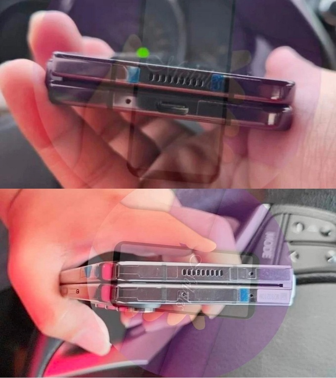 Bản lề của Galaxy Z Fold5 đã được thiết kế lại giúp màn hình được gập sát hơn (Ảnh: Twitter).