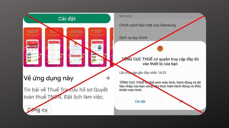 Cảnh giác trước thủ đoạn lừa đảo giả mạo các ứng dụng Chính phủ, Tổng cục Thuế