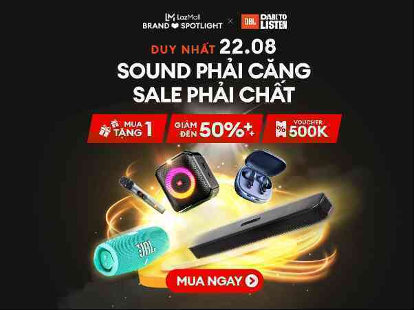 Duy nhất 22/08 này, đón "deal hết công suất" với loa và tai nghe JBL trên Lazada