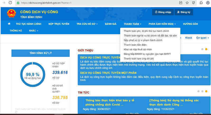 Bình Định đẩy mạnh thanh toán trực tuyến trên môi trường số