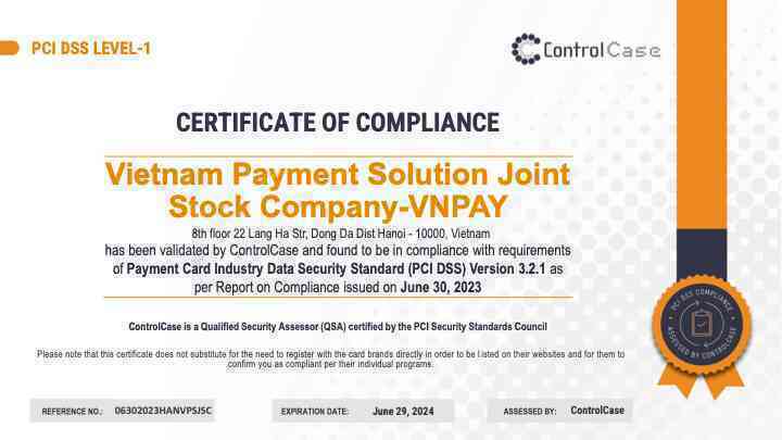 5 dịch vụ của VNPAY nhận chứng chỉ bảo mật quốc tế PCI DSS
