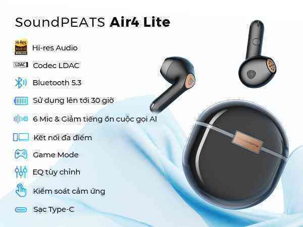 Soundpeats trình làng 2 phiên bản tai nghe Air4 và Air4 Lite cực kỳ ấn tượng - Ảnh 2. Soundpeats trình làng 2 phiên bản tai nghe Air4 và Air4 Lite cực kỳ ấn tượng - Ảnh 2.