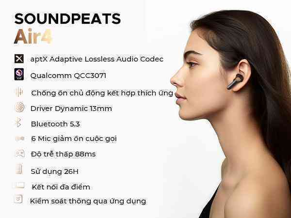 Soundpeats trình làng 2 phiên bản tai nghe Air4 và Air4 Lite cực kỳ ấn tượng - Ảnh 3. Soundpeats trình làng 2 phiên bản tai nghe Air4 và Air4 Lite cực kỳ ấn tượng - Ảnh 3.