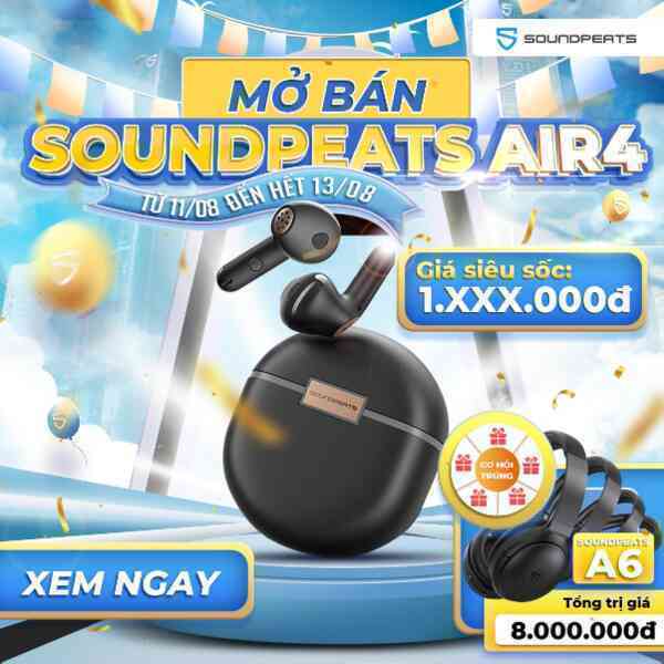 Soundpeats trình làng 2 phiên bản tai nghe Air4 và Air4 Lite cực kỳ ấn tượng - Ảnh 5. Soundpeats trình làng 2 phiên bản tai nghe Air4 và Air4 Lite cực kỳ ấn tượng - Ảnh 5.