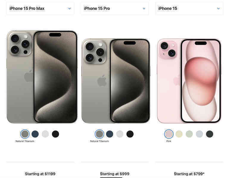 So sánh chi tiết cấu hình các phiên bản iPhone 15 vừa ra mắt