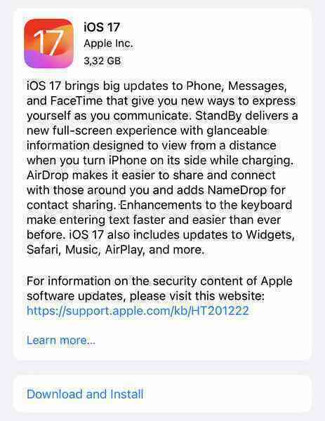 Apple phát hành iOS 17 chính thức, hỗ trợ iPhone XS trở đi