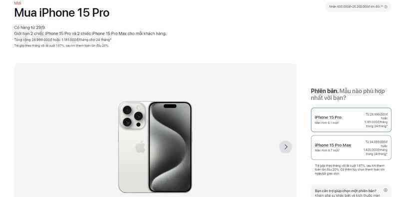 iPhone 15 series chính thức mở đặt trước, các hệ thống bán lẻ tại Việt Nam lại lao vào 'cuộc chiến giá rẻ' - Ảnh 2. iPhone 15 series chính thức mở đặt trước, các hệ thống bán lẻ tại Việt Nam lại lao vào 'cuộc chiến giá rẻ' - Ảnh 2.