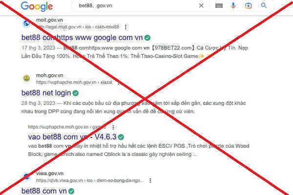 Vẫn tồn tại website cơ quan nhà nước bị chèn nội dung quảng cáo cờ bạc