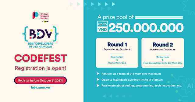 Cuộc thi Best Developers In Vietnam 2023 chính thức mở đăng ký! - Ảnh 2. Cuộc thi Best Developers In Vietnam 2023 chính thức mở đăng ký! - Ảnh 2.