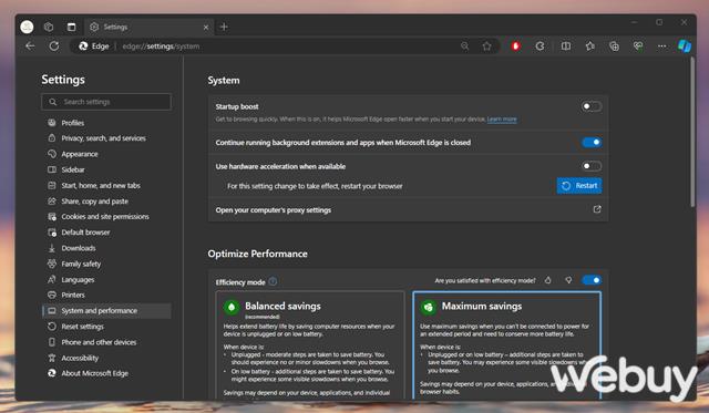 Làm gì khi Microsoft Edge xuất hiện cảnh báo sử dụng nhiều bộ nhớ?- Ảnh 7. Làm gì khi Microsoft Edge xuất hiện cảnh báo sử dụng nhiều bộ nhớ?- Ảnh 7.
