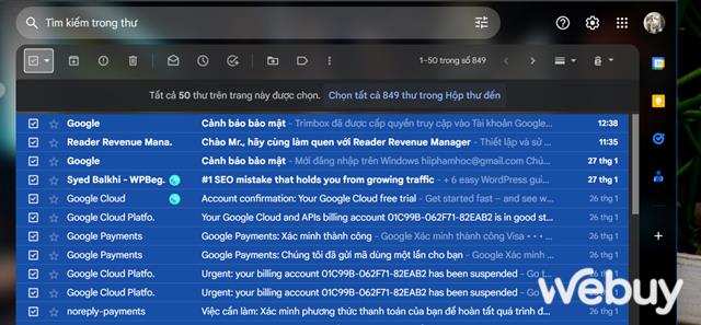 Những giải pháp đơn giản giúp tìm và xóa hàng loạt email rác trong Gmail- Ảnh 9. Những giải pháp đơn giản giúp tìm và xóa hàng loạt email rác trong Gmail- Ảnh 9.