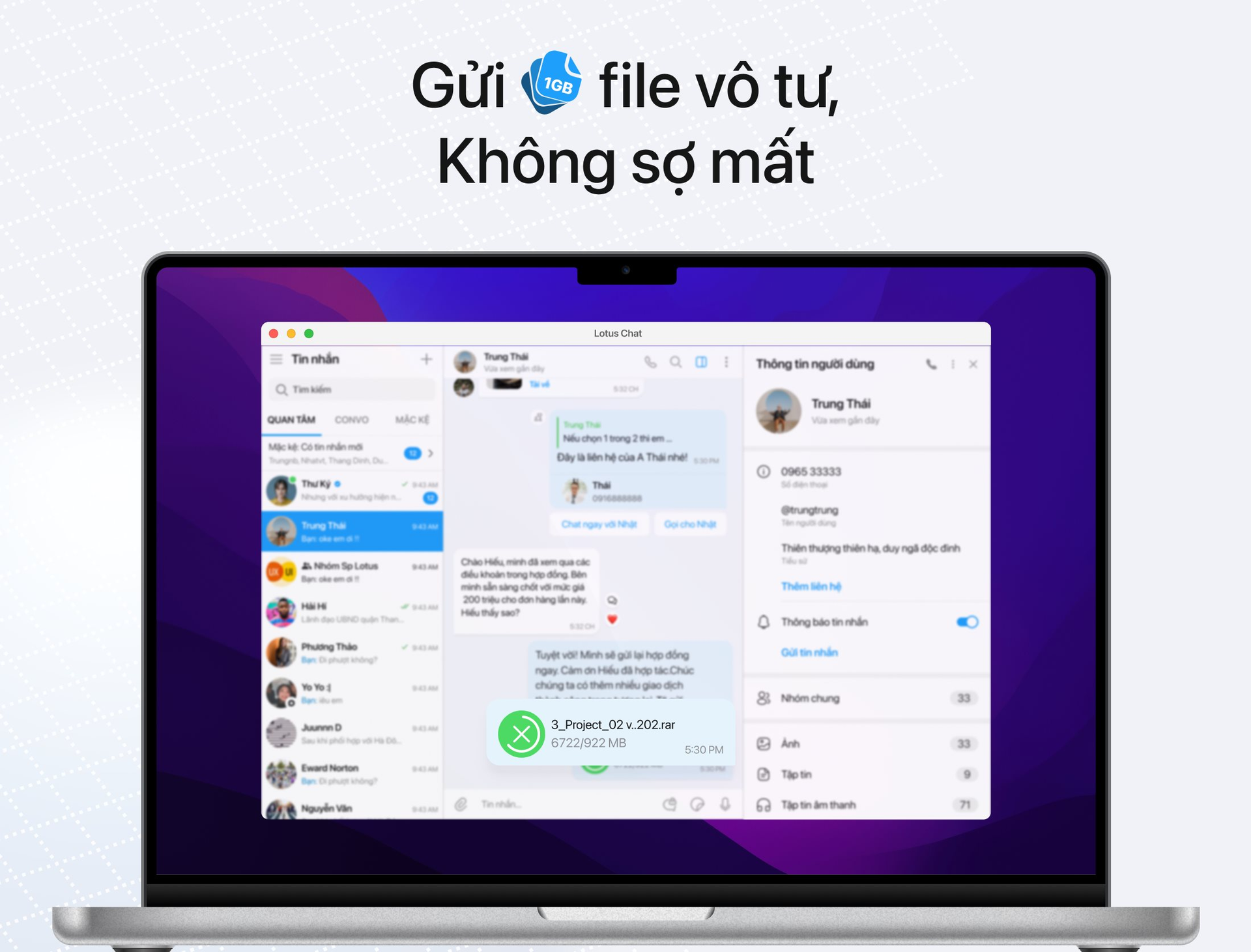 Chia tay Dropbox, Google Drive, khỏi lo tốn cả giờ chỉ để gửi file: Dân văn phòng 'mừng ra mặt' với tính năng sau của Lotus Chat