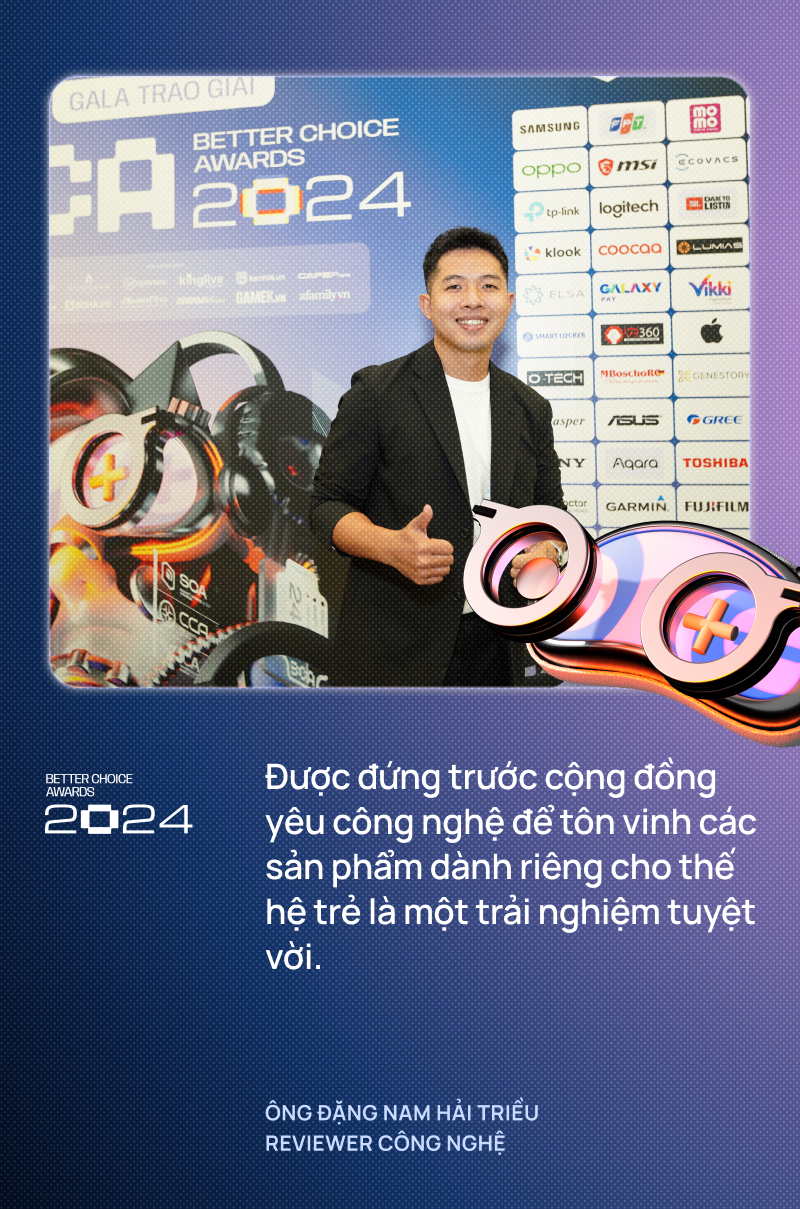 Có mặt trên thảm đỏ Better Choice Awards 2024, bộ ba tech reviewer Vinh Vật Vờ, Hải Triều và Duy Thẩm nói gì?- Ảnh 2. Có mặt trên thảm đỏ Better Choice Awards 2024, bộ ba tech reviewer Vinh Vật Vờ, Hải Triều và Duy Thẩm nói gì?- Ảnh 2.