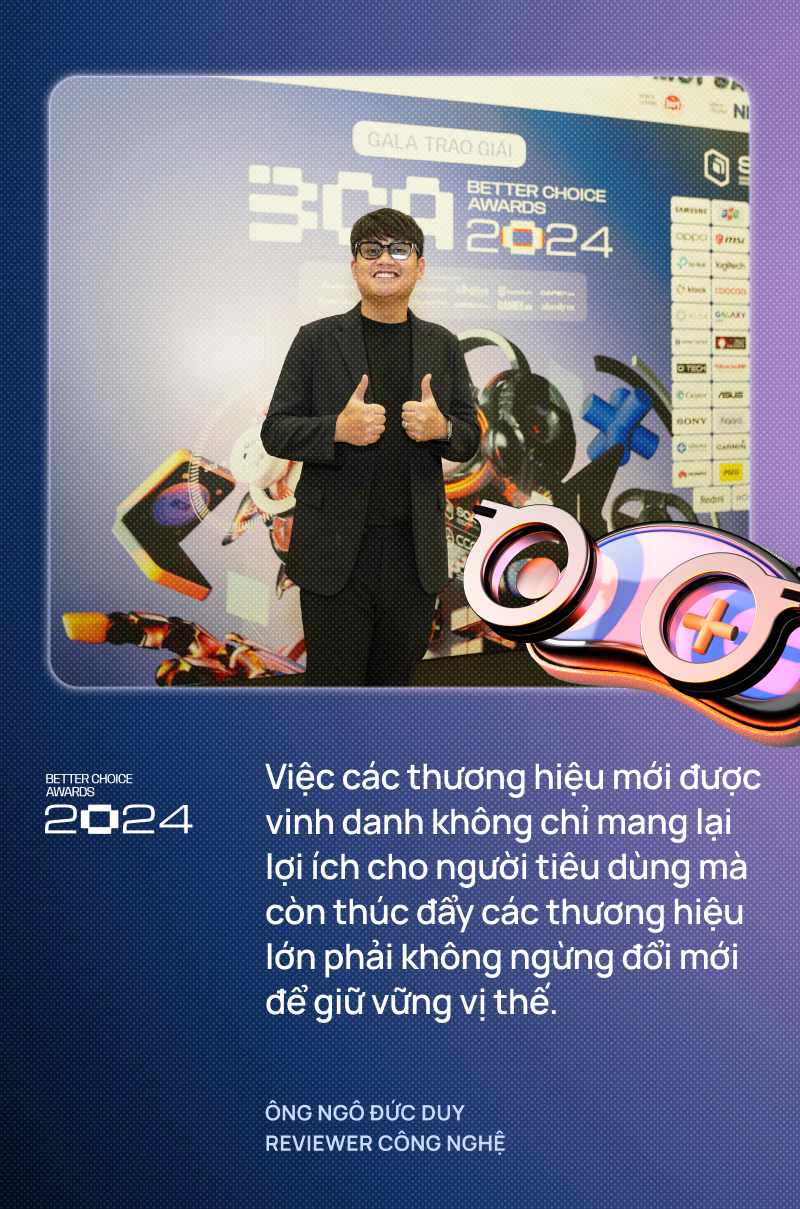 Có mặt trên thảm đỏ Better Choice Awards 2024, bộ ba tech reviewer Vinh Vật Vờ, Hải Triều và Duy Thẩm nói gì?- Ảnh 3. Có mặt trên thảm đỏ Better Choice Awards 2024, bộ ba tech reviewer Vinh Vật Vờ, Hải Triều và Duy Thẩm nói gì?- Ảnh 3.