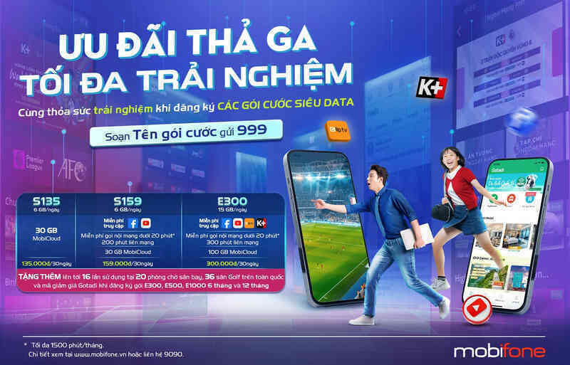 ‘Đại tiệc’ ưu đãi các gói cước data của MobiFone