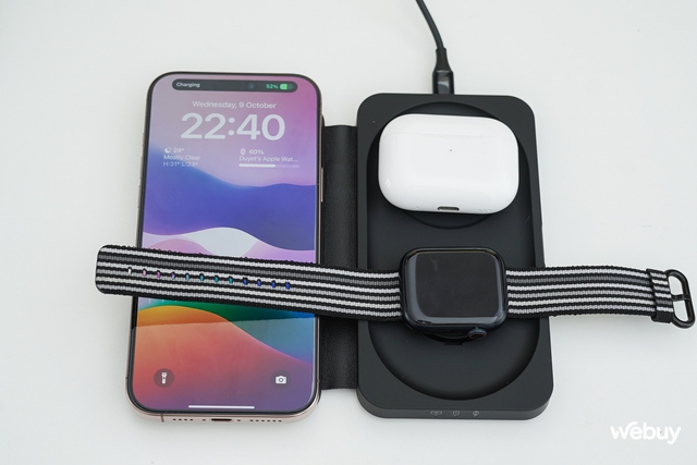 Phụ kiện không dây 3 trong 1 cho người dùng "hệ Táo": Sạc được cùng lúc cả iPhone, AirPods và Apple Watch, thiết kế gấp cực gọn, giá dưới 1 triệu đồng- Ảnh 11. Phụ kiện không dây 3 trong 1 cho người dùng "hệ Táo": Sạc được cùng lúc cả iPhone, AirPods và Apple Watch, thiết kế gấp cực gọn, giá dưới 1 triệu đồng- Ảnh 11.