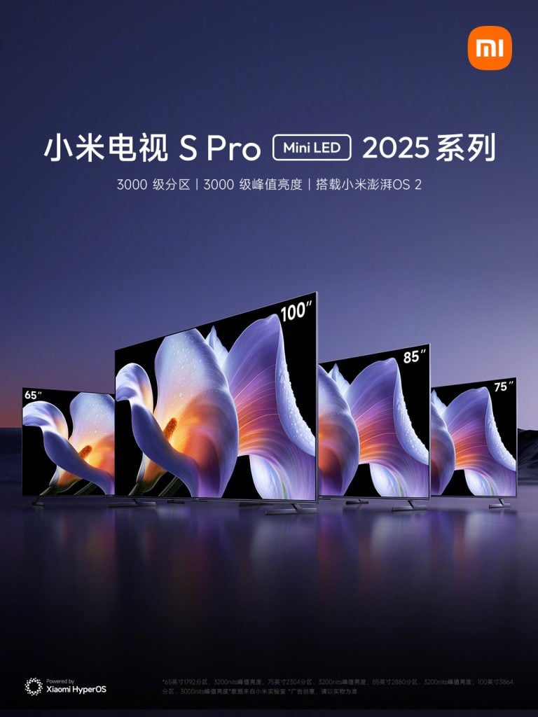 Xiaomi ra mắt TV 4K Mini LED 144Hz: Giá từ 16 triệu đồng, kích thước tới 100 inch
