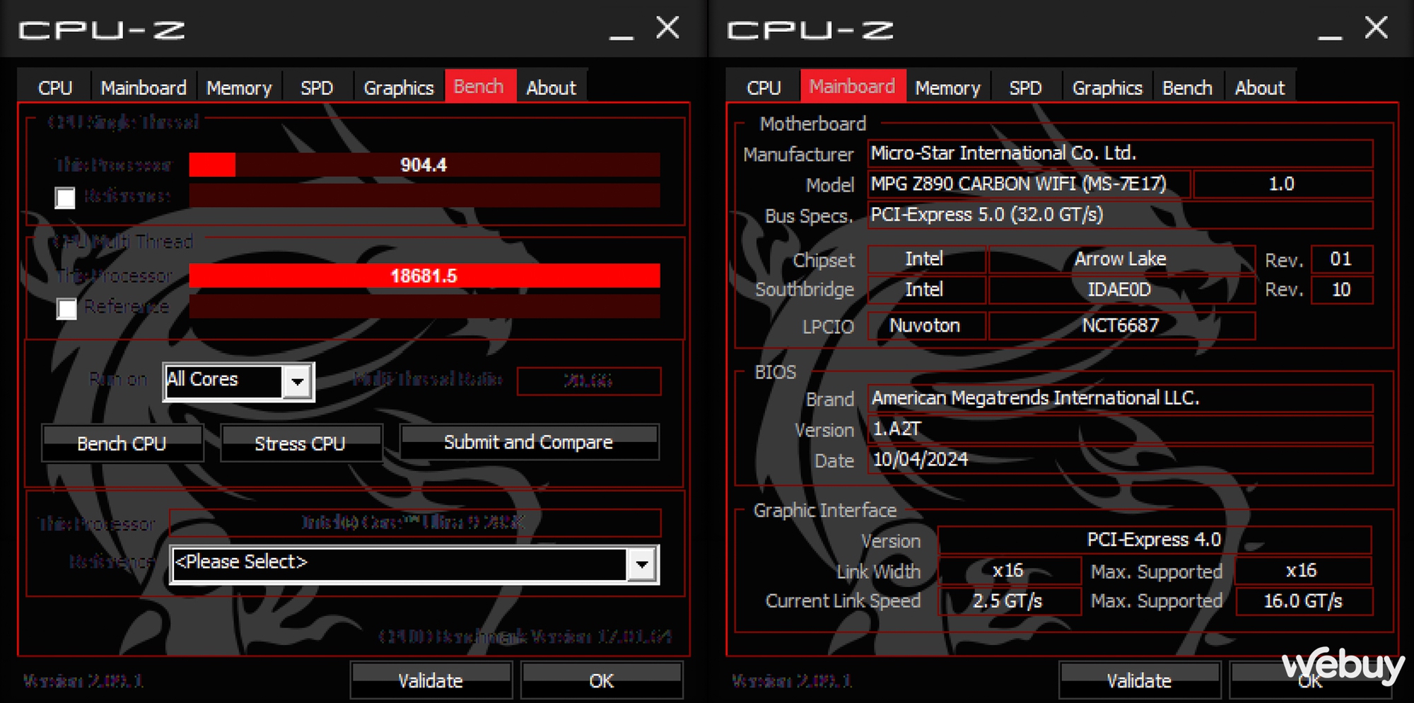 Trên tay MSI MPG Z890 CARBON WIFI: Thêm một lựa chọn bo mạch chủ dành cho Intel Core Ultra 200S có tính tiện lợi cao- Ảnh 24. Trên tay MSI MPG Z890 CARBON WIFI: Thêm một lựa chọn bo mạch chủ dành cho Intel Core Ultra 200S có tính tiện lợi cao- Ảnh 24.