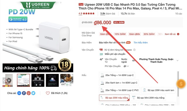 Xem top sạc nhanh bán chạy nhất trên Shopee và cái kết: Hàng chục sản phẩm có cùng điểm chung nhưng chỉ duy nhất củ sạc này được chúng tôi đánh giá cao- Ảnh 17. Xem top sạc nhanh bán chạy nhất trên Shopee và cái kết: Hàng chục sản phẩm có cùng điểm chung nhưng chỉ duy nhất củ sạc này được chúng tôi đánh giá cao- Ảnh 17.