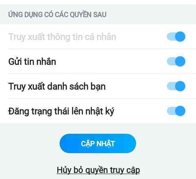 Rất có thể bạn đang bị các ứng dụng lạ trên Zalo truy xuất dữ liệu, cần kiểm tra ngay!- Ảnh 4. Rất có thể bạn đang bị các ứng dụng lạ trên Zalo truy xuất dữ liệu, cần kiểm tra ngay!- Ảnh 4.