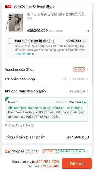 Galaxy S24 Ultra trong ngày sale 11/11 có giá bao nhiêu?- Ảnh 2. Galaxy S24 Ultra trong ngày sale 11/11 có giá bao nhiêu?- Ảnh 2.