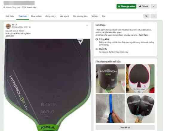 Cảnh báo thủ đoạn lừa đảo trao đổi vợt Pickleball trên mạng xã hội