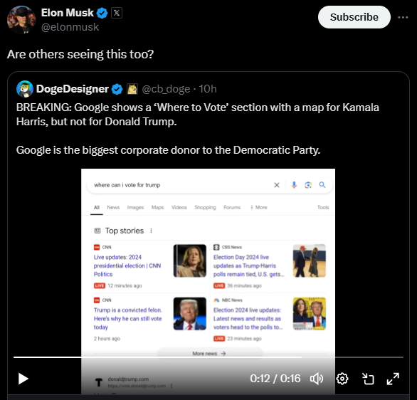 Google đính chính về thuyết âm mưu “Google Maps không chỉ đường tới điểm bỏ phiếu cho Donald Trump”