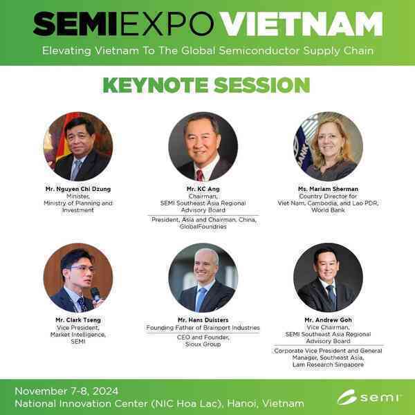 Những ‘bộ não’ hàng đầu trong lĩnh vực bán dẫn sắp quy tụ tại SEMIExpo Việt Nam 2024, họ là ai?