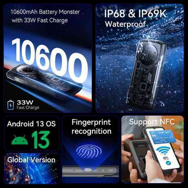 Điện thoại siêu bền pin 10.600mAh, thêm smartwatch trên lưng, camera quay chụp ban đêm, RAM đến 24GB mà giá chỉ 3.79 triệu- Ảnh 3. Điện thoại siêu bền pin 10.600mAh, thêm smartwatch trên lưng, camera quay chụp ban đêm, RAM đến 24GB mà giá chỉ 3.79 triệu- Ảnh 3.
