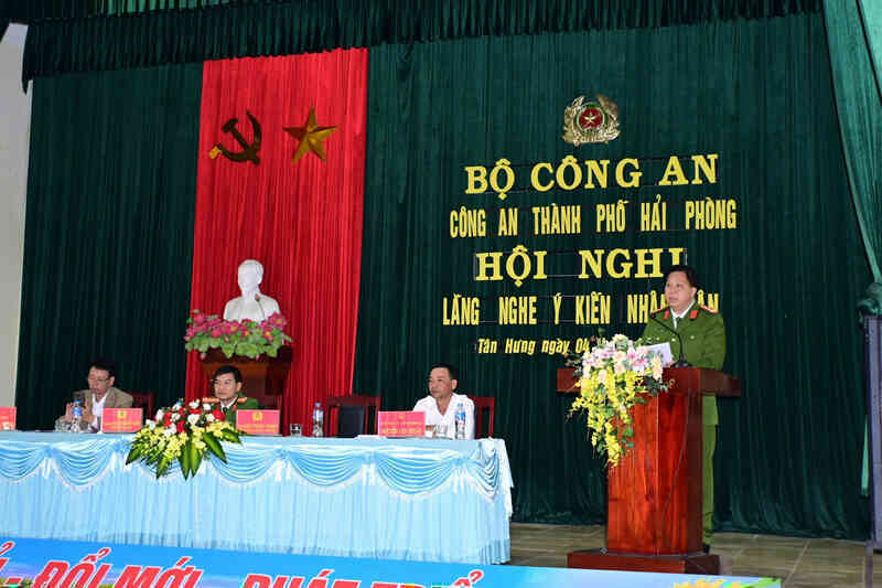Hải Phòng: Lãnh đạo Công an về xã mở hội nghị lắng nghe phản ánh của nhân dân