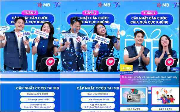 MB chia 500 triệu cho khách hàng đã cập nhật CCCD tại livestream ngày 11/12!