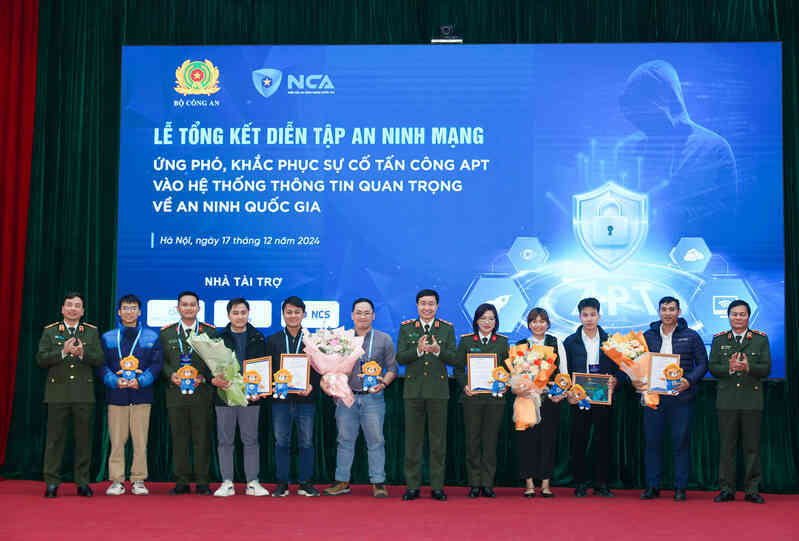 Agribank, FPT IS và Công an TPHCM đoạt giải Nhất Diễn tập An ninh mạng 2024