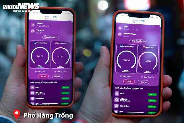 Bất ngờ với tốc độ 5G của 2 nhà mạng lớn vào giờ cao điểm- Ảnh 4. Bất ngờ với tốc độ 5G của 2 nhà mạng lớn vào giờ cao điểm- Ảnh 4.