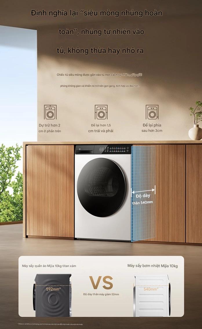 Xiaomi ra mắt máy sấy bơm nhiệt: Tải trọng 10Kg, thiết kế siêu mỏng, giá 12.5 triệu đồng- Ảnh 2. Xiaomi ra mắt máy sấy bơm nhiệt: Tải trọng 10Kg, thiết kế siêu mỏng, giá 12.5 triệu đồng- Ảnh 2.
