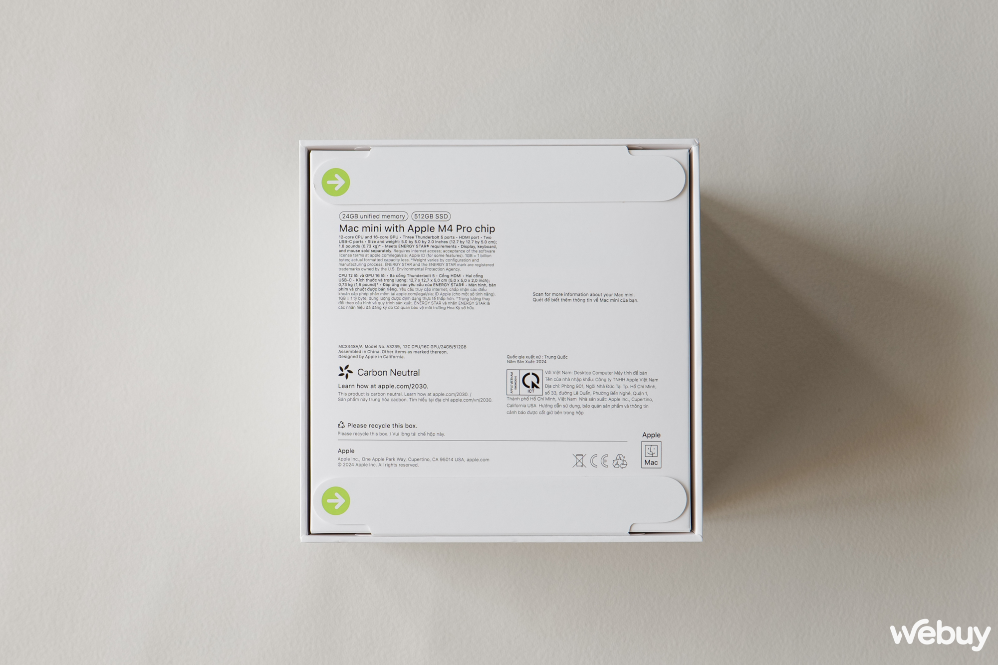 Mở hộp trải nghiệm nhanh Mac mini M4 Pro chính hãng: Quá nhỏ, quá nhẹ nhưng sức mạnh lại to lớn vô cùng- Ảnh 2. Mở hộp trải nghiệm nhanh Mac mini M4 Pro chính hãng: Quá nhỏ, quá nhẹ nhưng sức mạnh lại to lớn vô cùng- Ảnh 2.