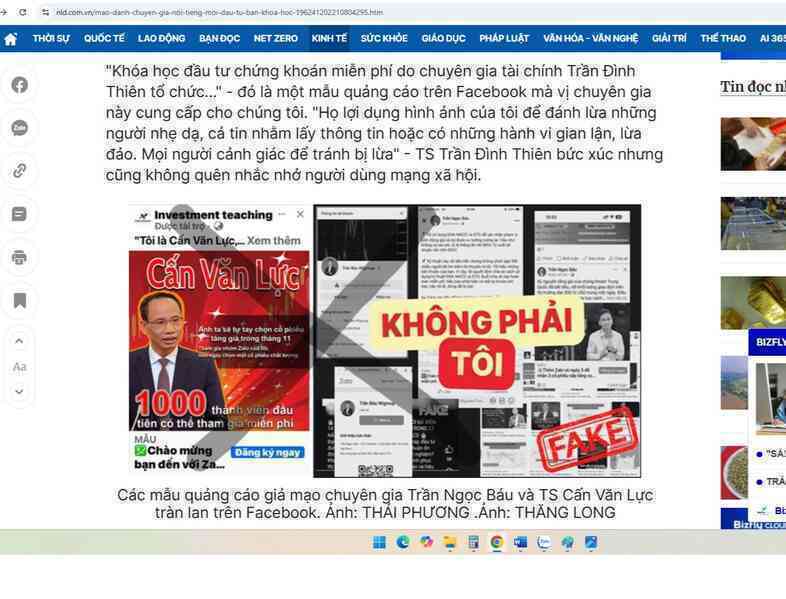 Facebook nói gì về quảng cáo mạo danh chuyên gia trên nền tảng?