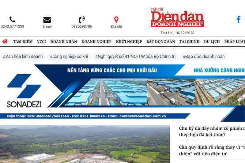 Xử phạt Tạp chí Diễn đàn doanh nghiệp 252,5 triệu đồng
