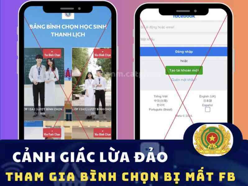 Công an TP HCM cảnh báo thủ đoạn đánh cắp tài khoản Facebook