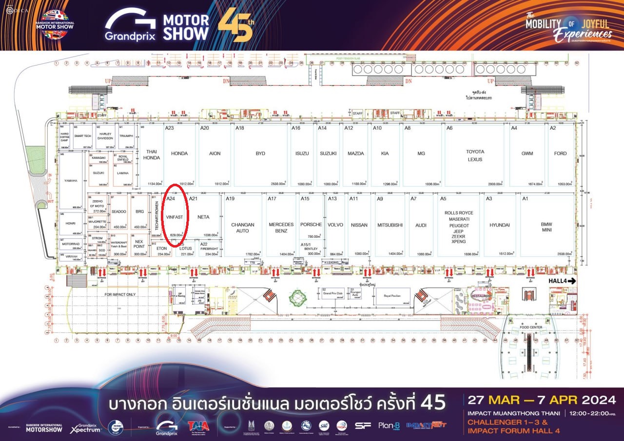 Lộ diện hình ảnh đầu tiên của gian hàng VinFast tại Bangkok International Motor Show 2024: Hơn 600m2, đối diện Honda- Ảnh 3. Lộ diện hình ảnh đầu tiên của gian hàng VinFast tại Bangkok International Motor Show 2024: Hơn 600m2, đối diện Honda- Ảnh 3.