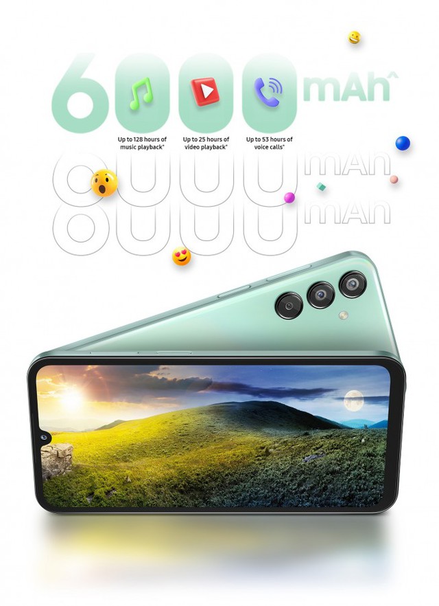 Samsung ra mắt điện thoại pin 6000mAh, camera 50MP, màn hình AMOLED 90Hz, giá 3,8 triệu đồng- Ảnh 2. Samsung ra mắt điện thoại pin 6000mAh, camera 50MP, màn hình AMOLED 90Hz, giá 3,8 triệu đồng- Ảnh 2.