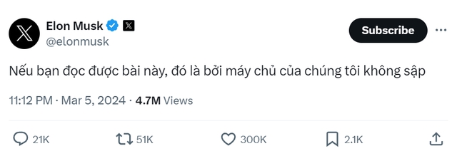 Giữa sự cố Facebook sập toàn cầu, Elon Musk đăng bài "cà khịa" Mark Zuckerberg