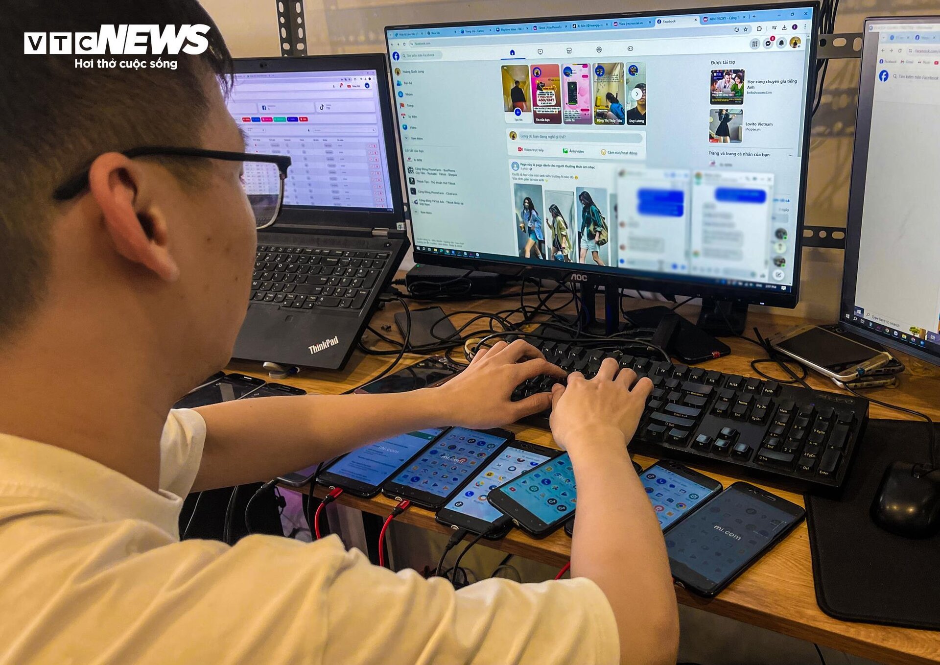 Đột nhập xưởng Phone Farm tạo triệu view trên TikTok, Facebook- Ảnh 5. Đột nhập xưởng Phone Farm tạo triệu view trên TikTok, Facebook- Ảnh 5.